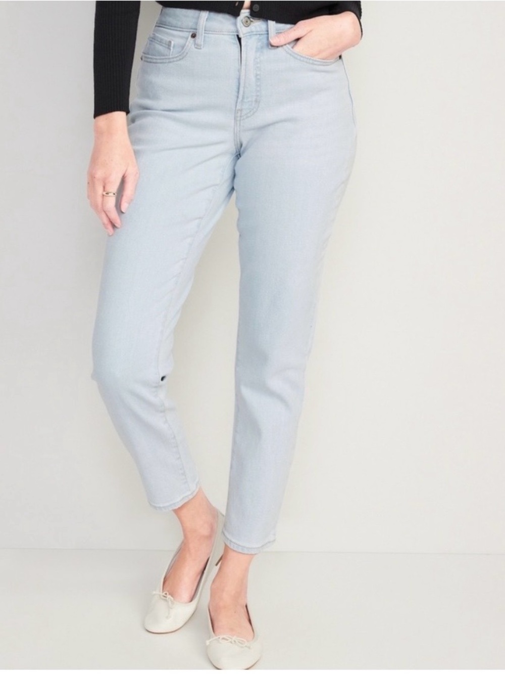 Old Navy High-Rise Light Blue Wash Ankle Jeans